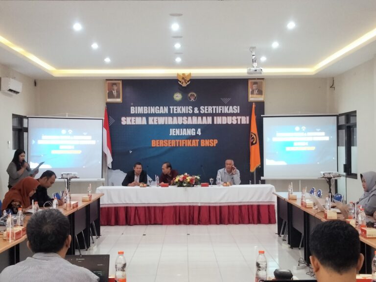 Bimbingan Teknis Sertifikasi Skema Kewirausahaan Industri Jenjang 4